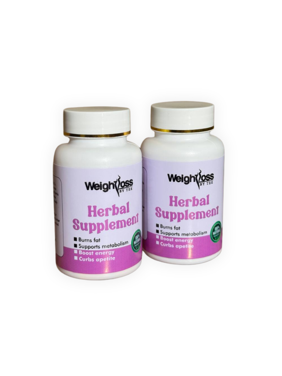 WeightLoss By Tee Herbal Supplement bottles